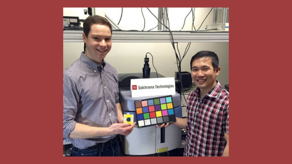 Solchroma CEO Roger Diebold and CTO Samual Shian.