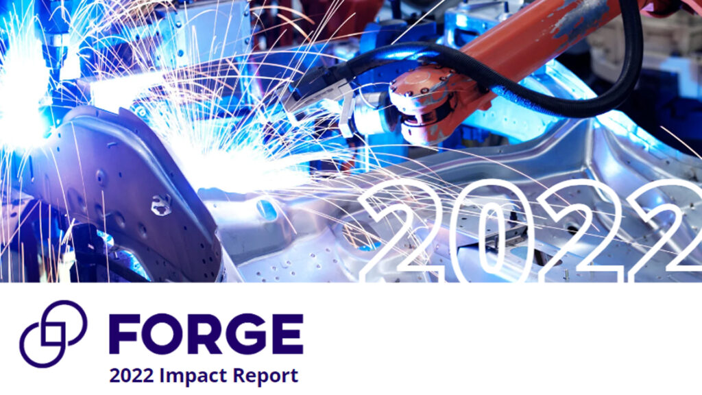 The cover of the FORGE 2022 Impact Report