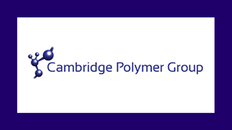 The Cambridge Polymer Group logo with a navy border.