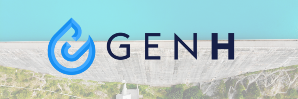 GenH logo over a dam