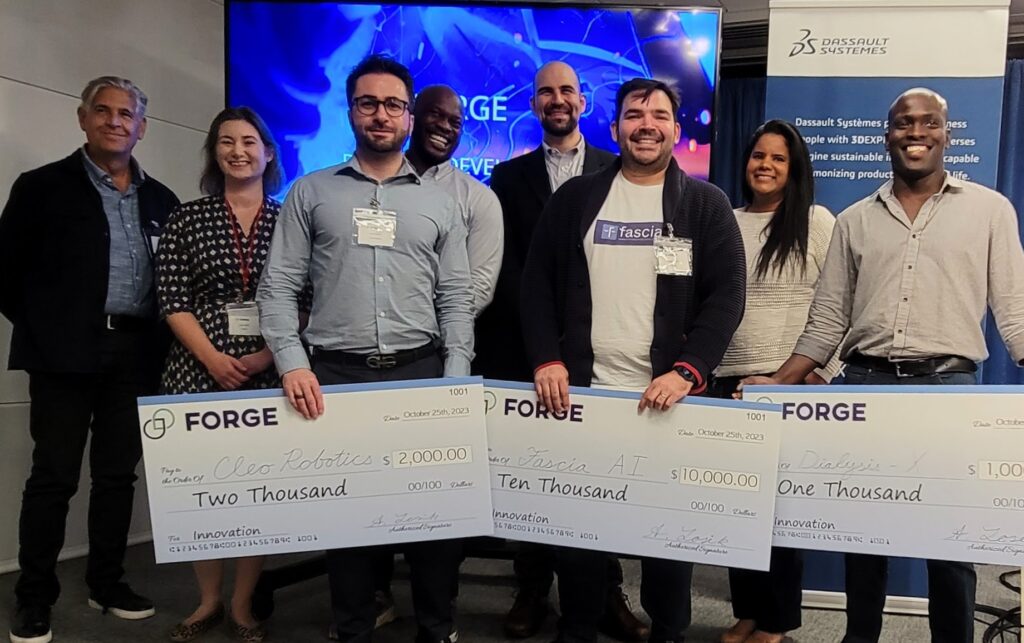 The prize winners of the 2023 Fall Startup Showcase