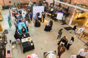 The startup demo floor at the FORGE Spring Startup Showcase in 2025