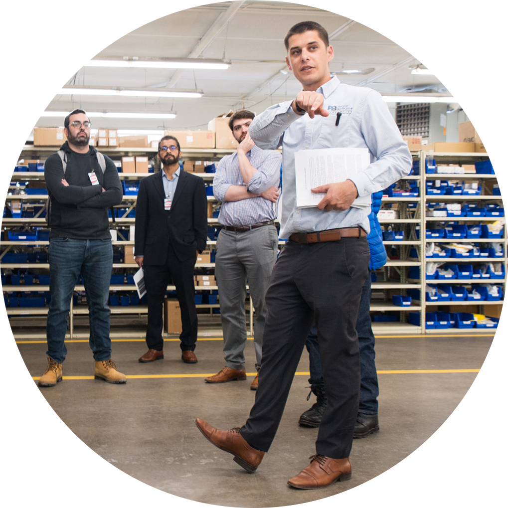 A manufacturing facility tour at Pearse Bertram+, a FORGE partner