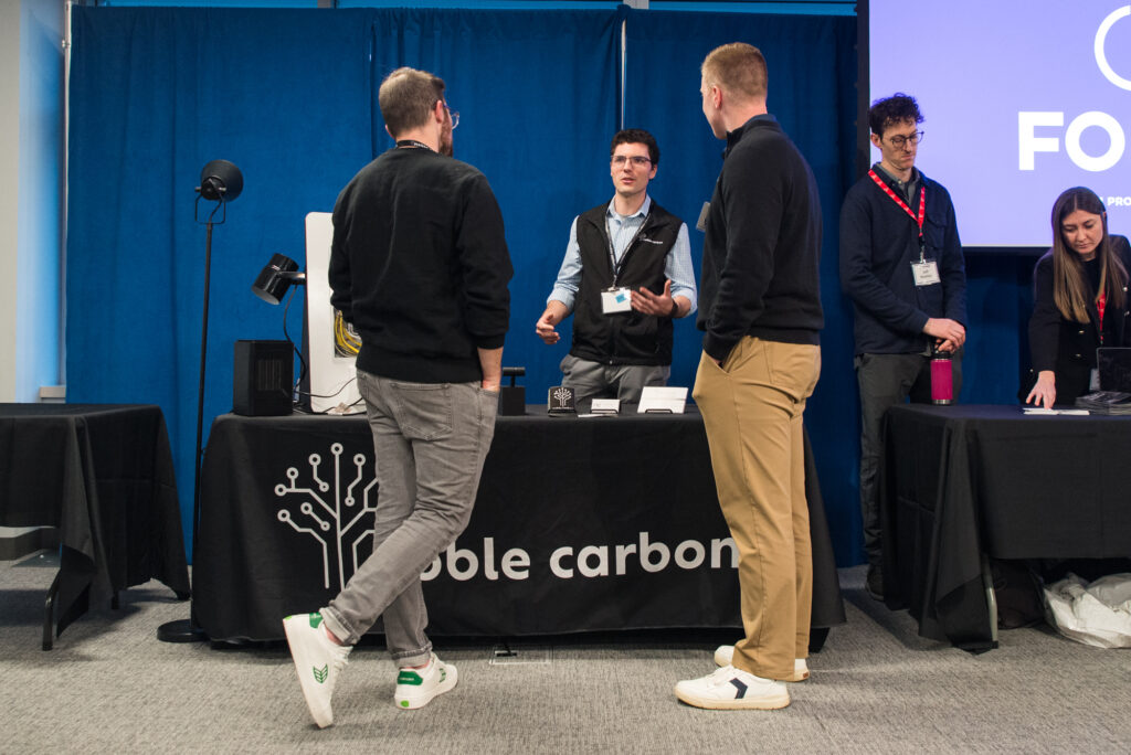 Noble Carbon table at the FORGE Fall Startup Showcase