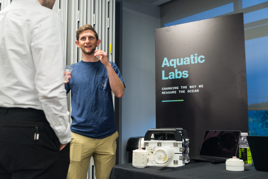 Aquatic Labs table at the FORGE Fall Startup Showcase