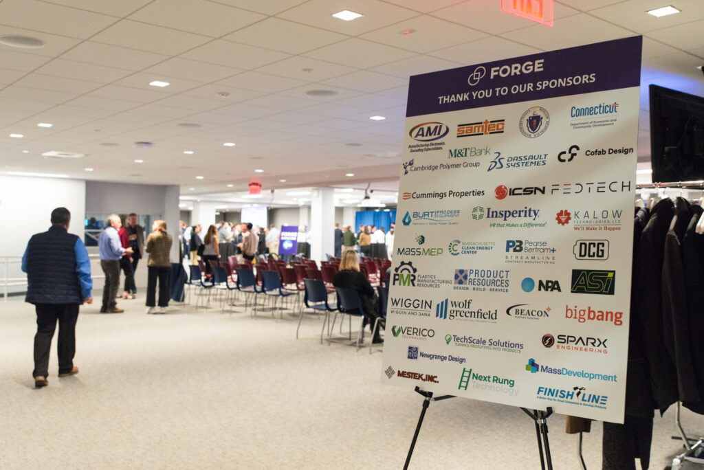 FORGE partner graphic at the Fall Startup Showcase