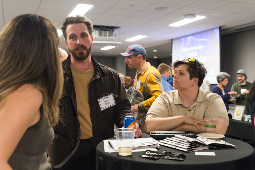 Cofab Design table at the FORGE Fall Startup Showcase
