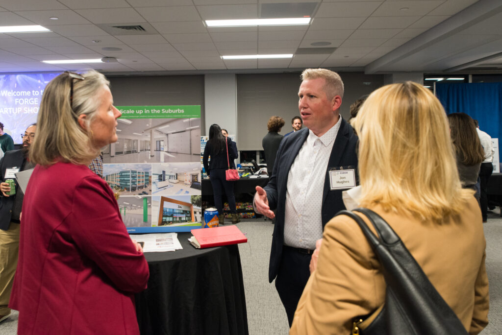 Cummings Properties table at the FORGE Fall Startup Showcase