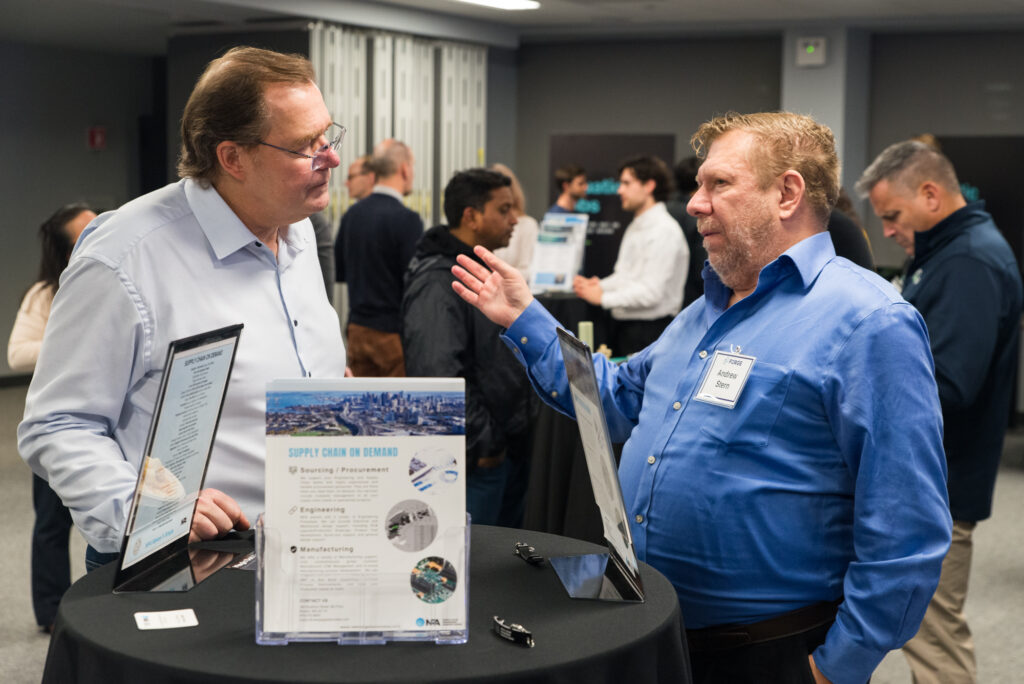 New Page Associates table at the FORGE Fall Startup Showcase