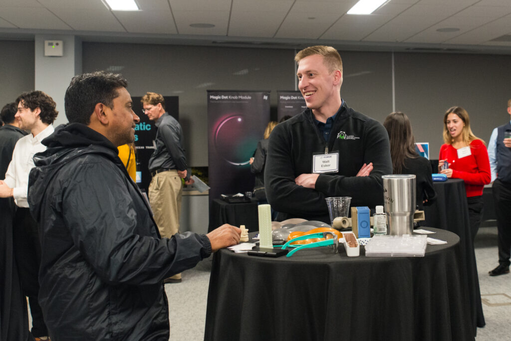 Plastics Manufacturing Resources table at the FORGE Fall Startup Showcase