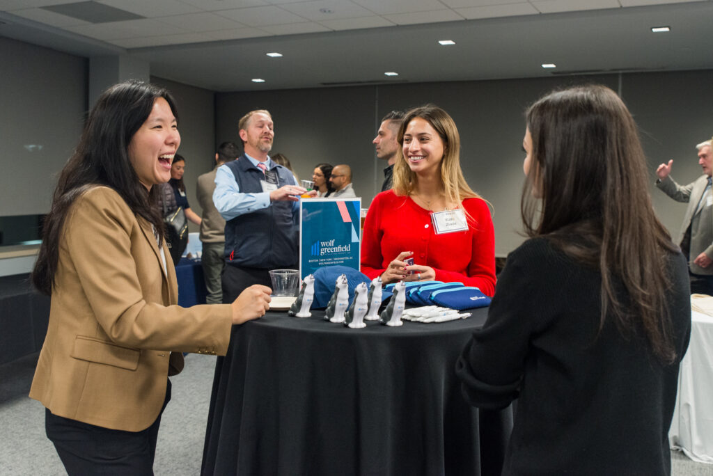 Wolf Greenfield table at the FORGE Fall Startup Showcase