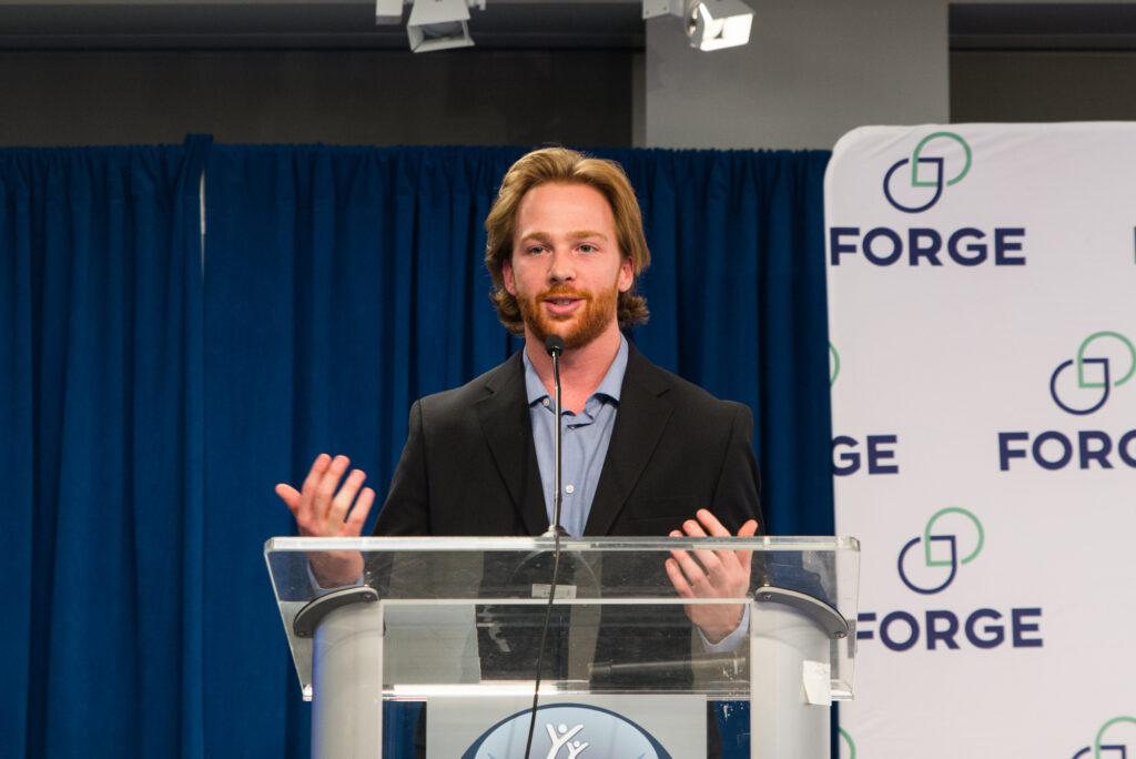 FORGE Program Director David Thompson at the FORGE Fall Startup Showcase