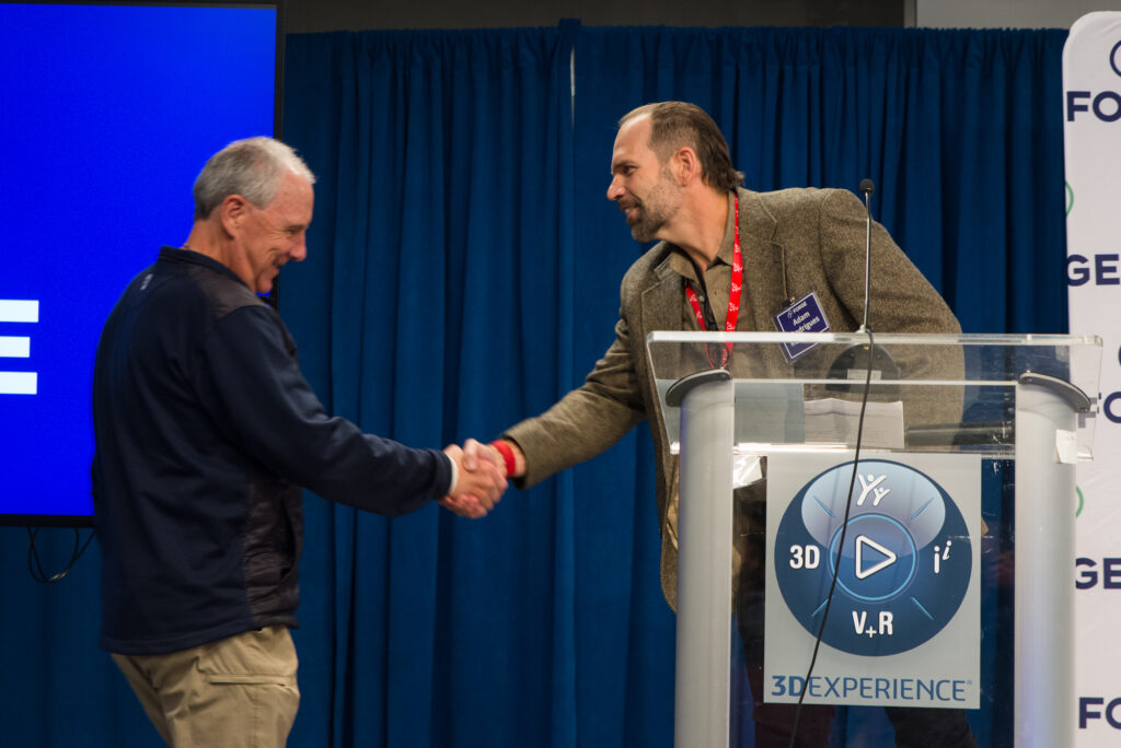 Adam Rodrigues and Mark Tabor at the FORGE Fall Startup Showcase