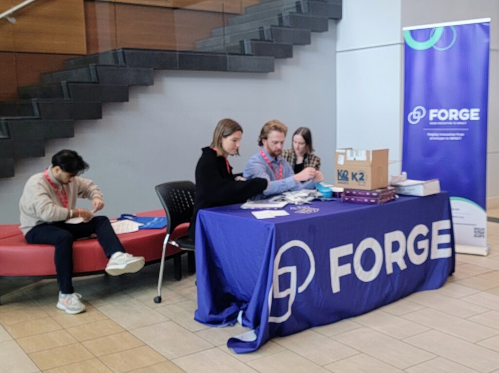 FORGE team at the registration table