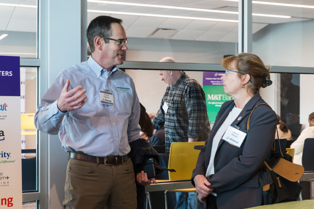 Networking at the KUBTEC Make It Here manufacturing celebration