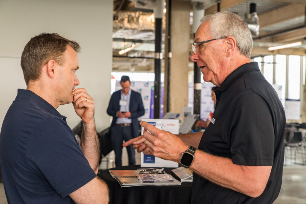 Manufacturer and sponsor Samtec networking at the showcase