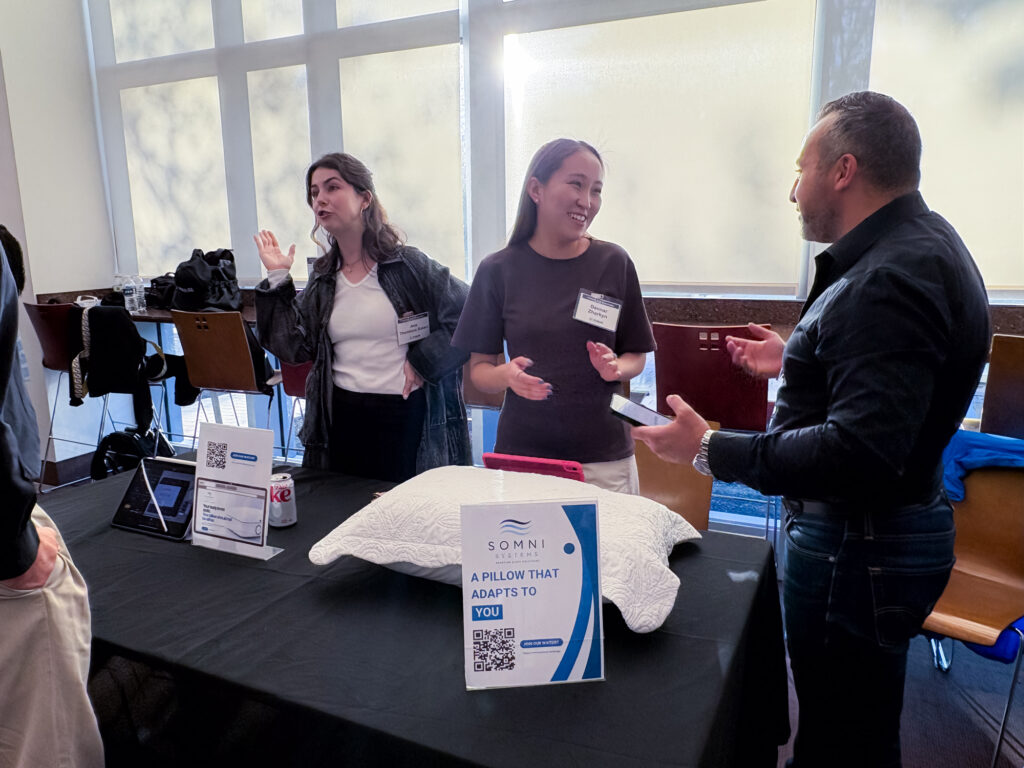 SomniSystems startup demo table